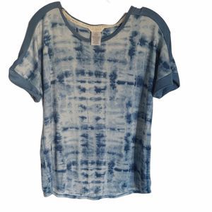 ❤️ Lucky Brand pajamas Tee Blue Tye Dye Sz M